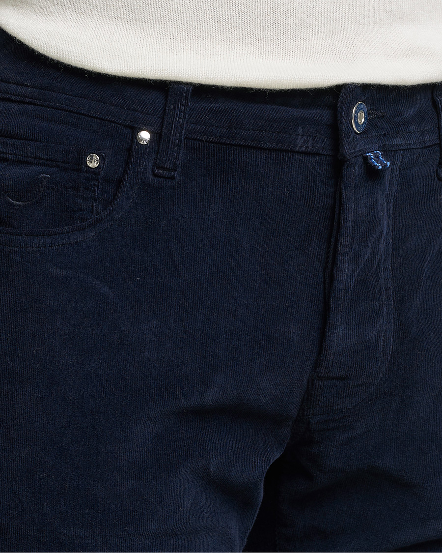 Herr | Byxor | Jacob Cohën | Bard 5-Pocket Corduroy Trousers Navy