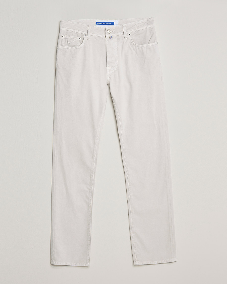 Herr | Byxor | Jacob Cohën | Bard 5-Pocket Cotton Trousers Off White