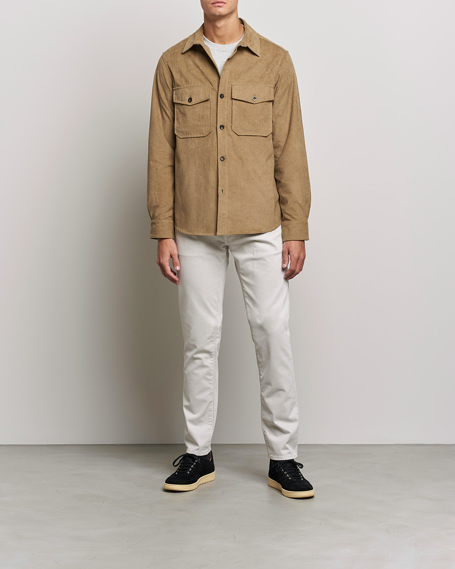 Herr | Byxor | Jacob Cohën | Bard 5-Pocket Cotton Trousers Off White