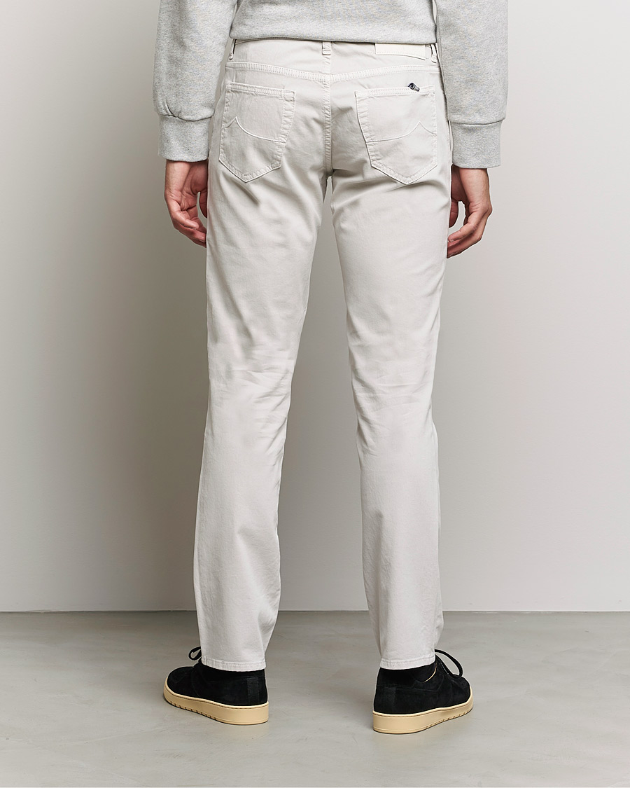 Herr | Byxor | Jacob Cohën | Bard 5-Pocket Cotton Trousers Off White