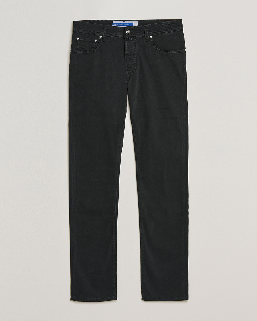 Herr | Byxor | Jacob Cohën | Bard 5-Pocket Cotton Trousers Black