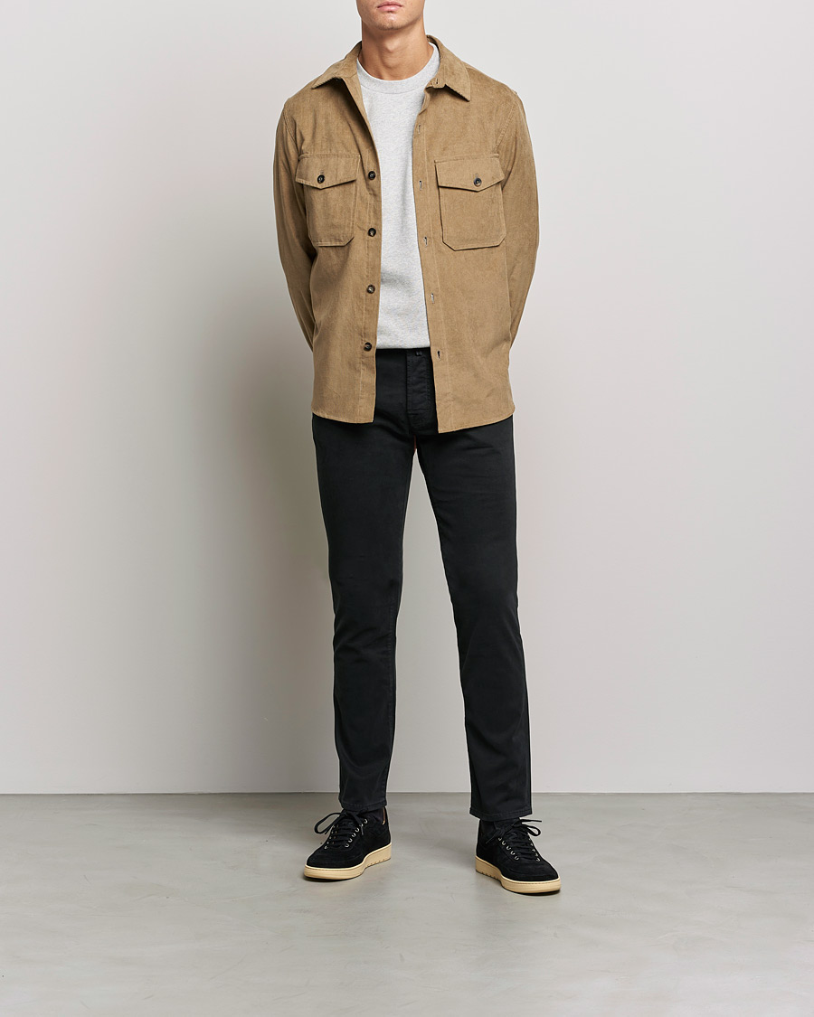 Herr | Byxor | Jacob Cohën | Bard 5-Pocket Cotton Trousers Black