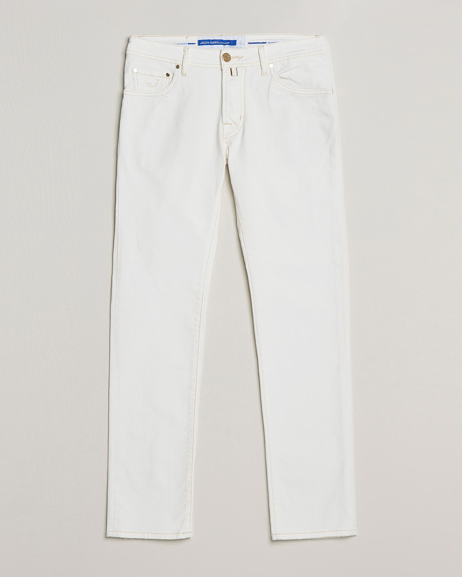 Herr | Jeans | Jacob Cohën | Nick Bio Cotton Slim Fit Jeans Off White