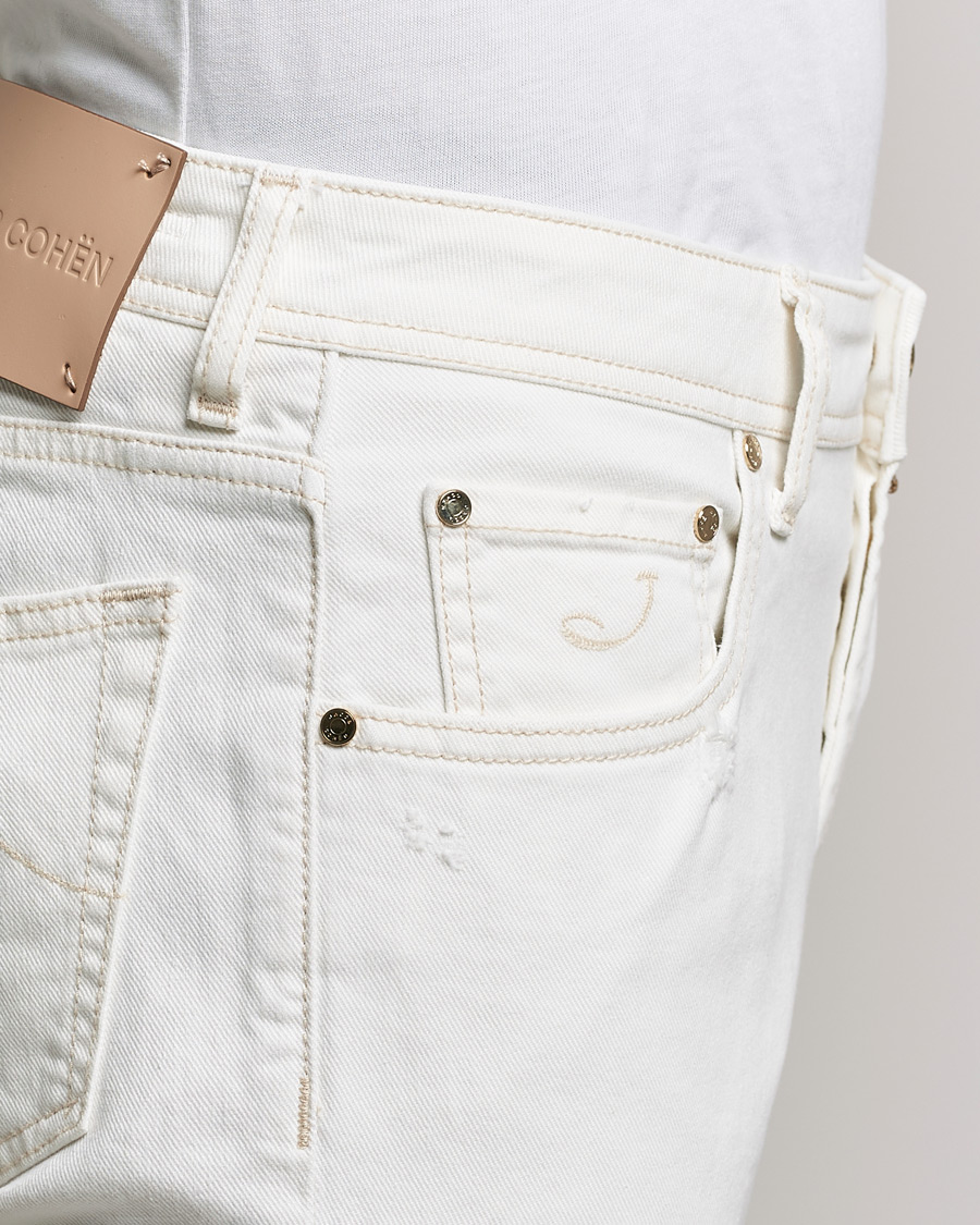 Herr | Jeans | Jacob Cohën | Nick Bio Cotton Slim Fit Jeans Off White