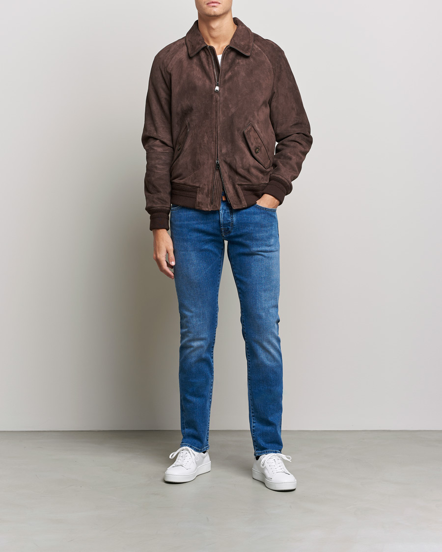 Herr | Jeans | Jacob Cohën | Nick Slim Fit Stretch Jeans Light Blue