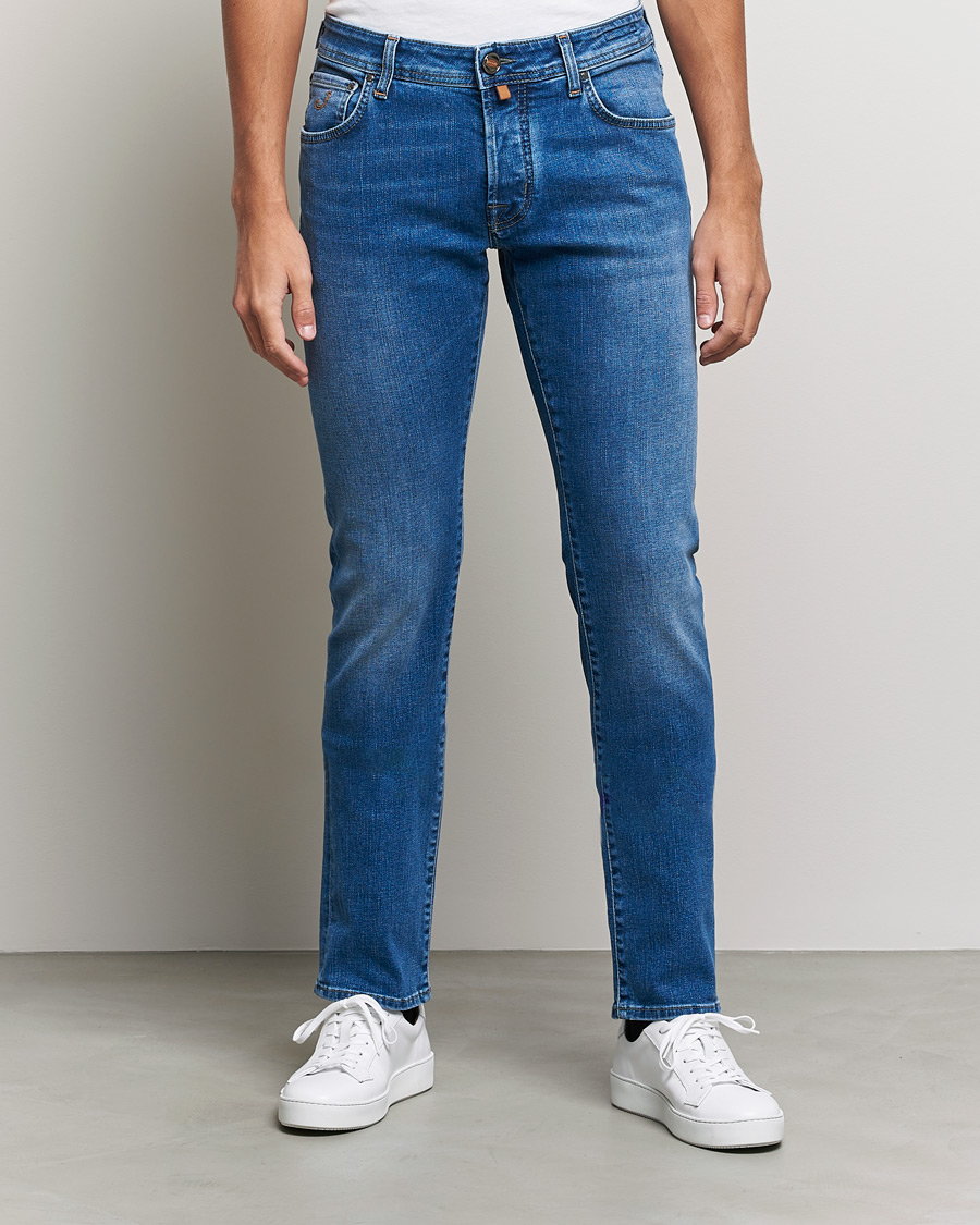 Herr | Jeans | Jacob Cohën | Nick Slim Fit Stretch Jeans Light Blue