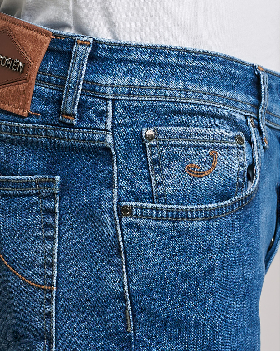 Herr | Jeans | Jacob Cohën | Nick Slim Fit Stretch Jeans Light Blue
