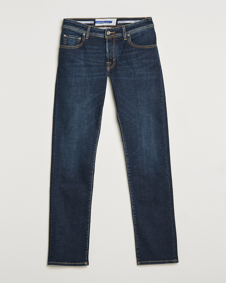 Herr | Jeans | Jacob Cohën | Nick Slim Fit Organic Cotton Jeans Mid Blue
