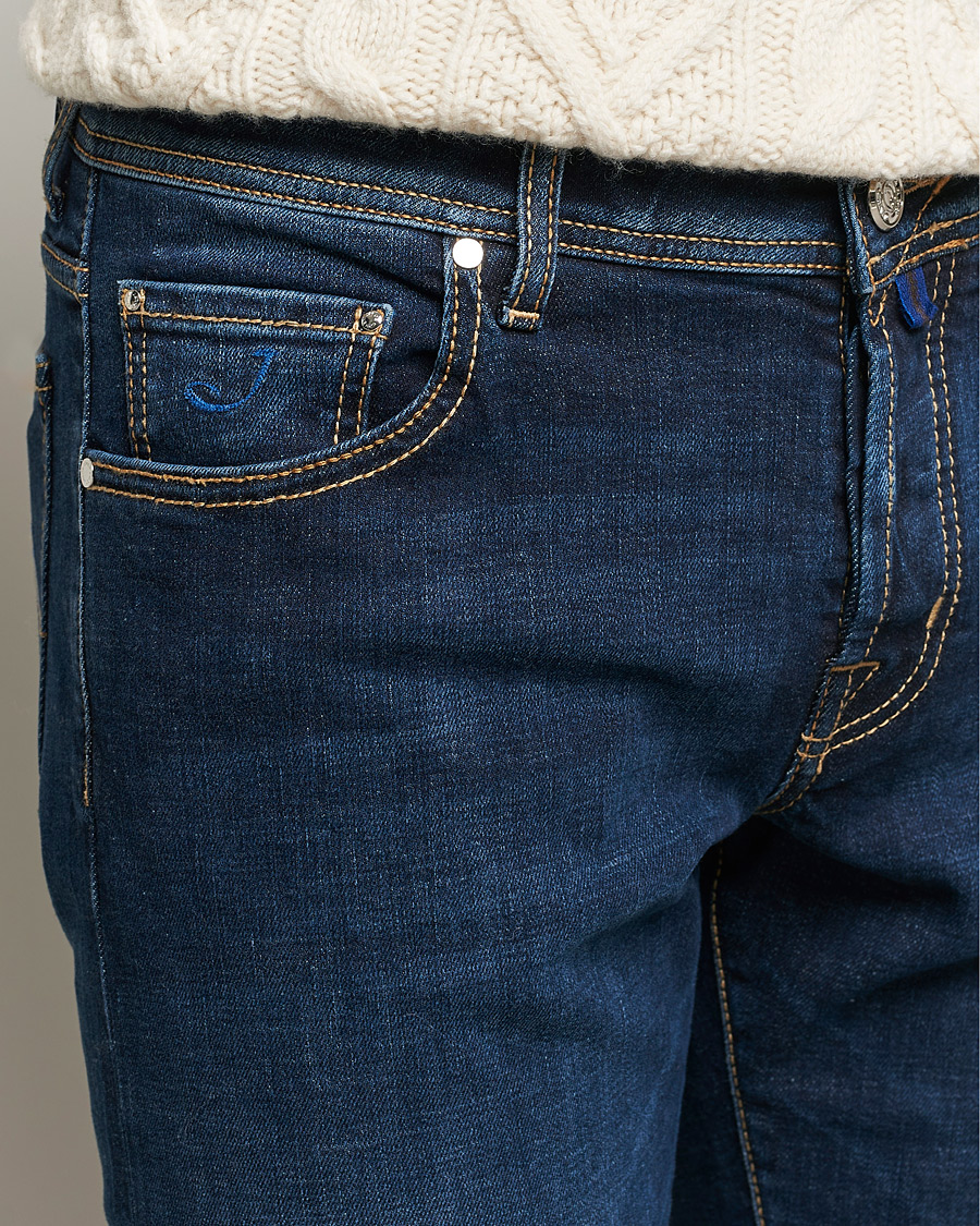 Herr | Jeans | Jacob Cohën | Nick Slim Fit Organic Cotton Jeans Mid Blue