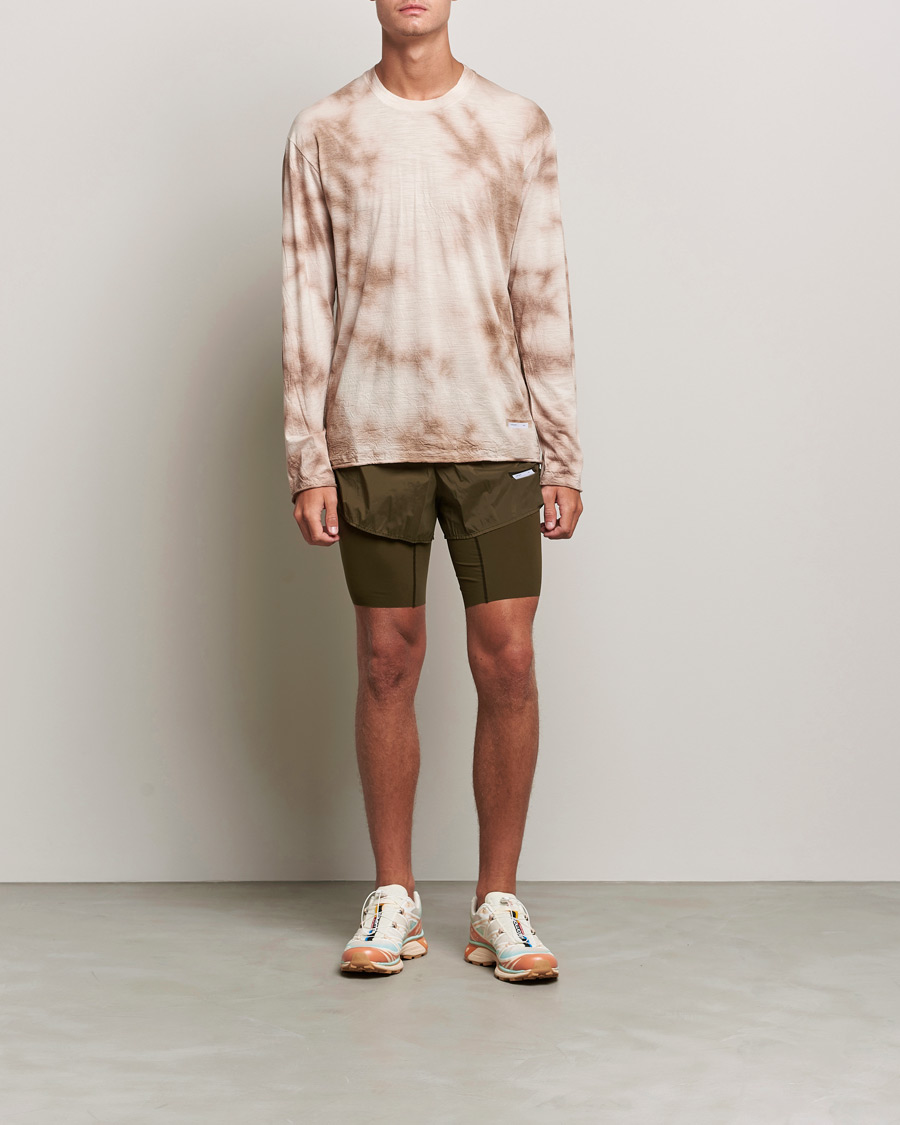 Herr | T-Shirts | Satisfy | CloudMerino Long Sleeve T-Shirt Thrush Batik