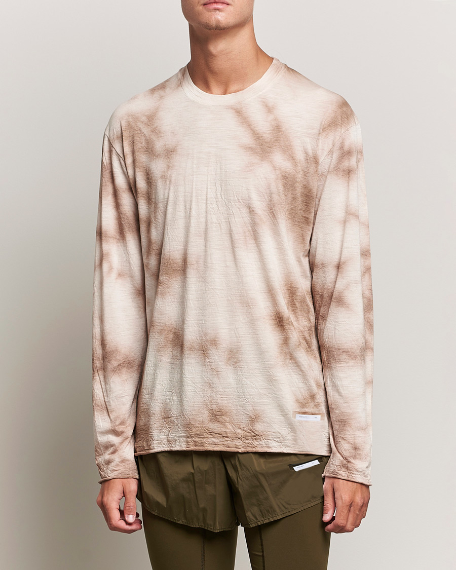 Herr | T-Shirts | Satisfy | CloudMerino Long Sleeve T-Shirt Thrush Batik