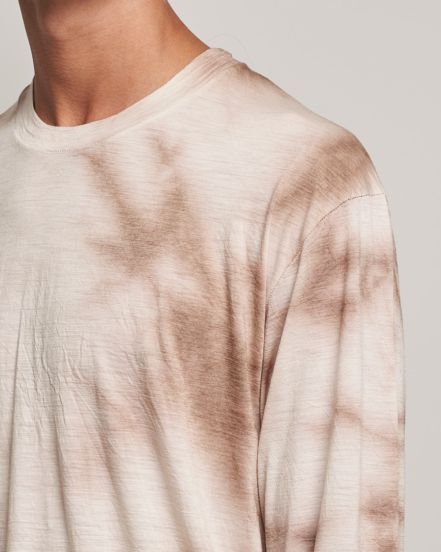 Herr | T-Shirts | Satisfy | CloudMerino Long Sleeve T-Shirt Thrush Batik
