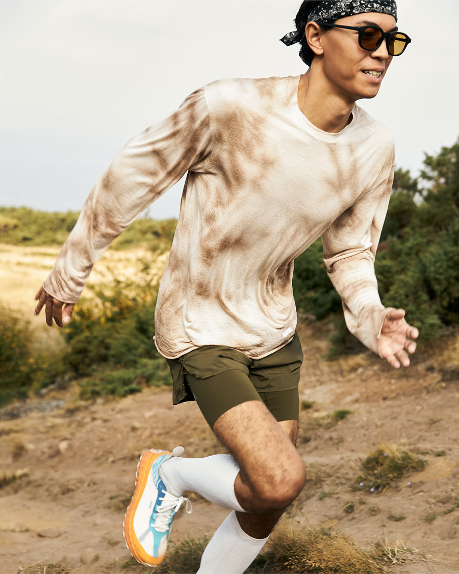 Herr | T-Shirts | Satisfy | CloudMerino Long Sleeve T-Shirt Thrush Batik