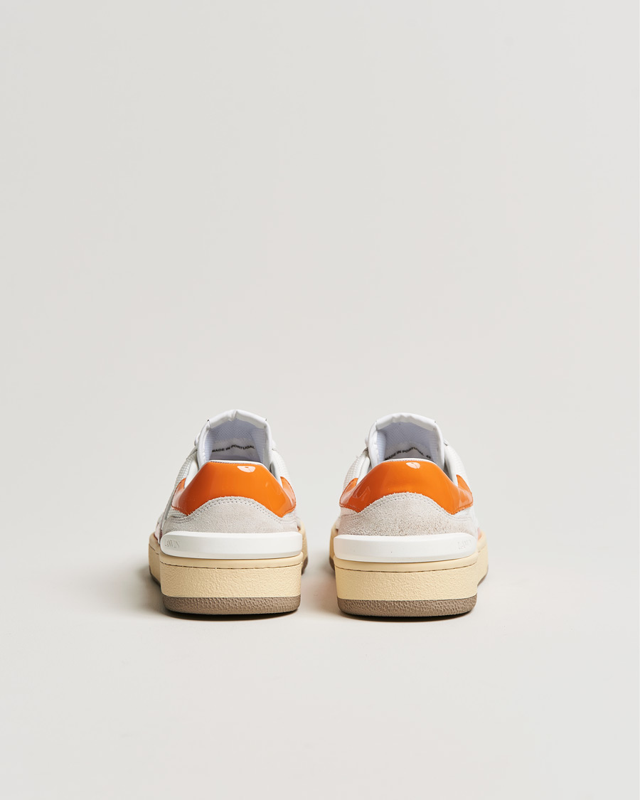 Herr | Lanvin Clay Low Top Sneakers White/Orange | Lanvin | Clay Low Top Sneakers White/Orange