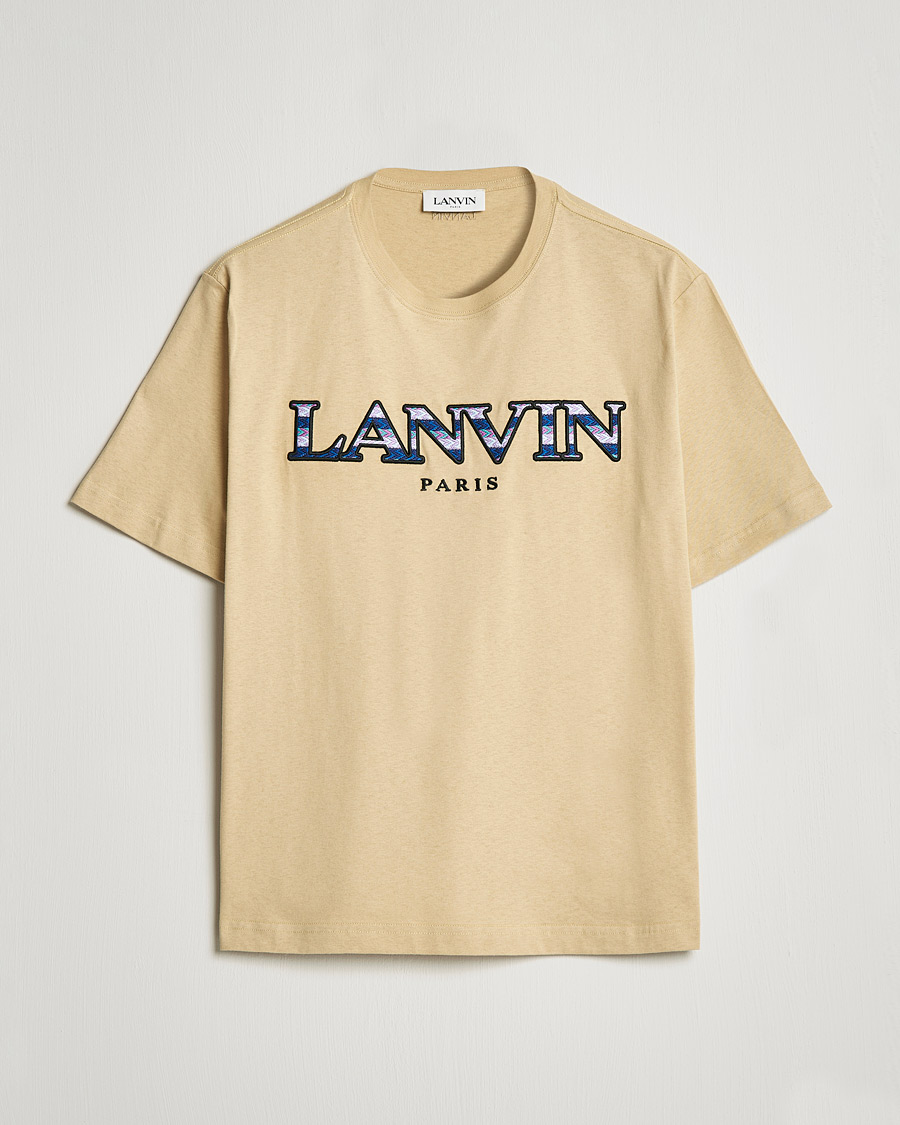 Herr | T-Shirts | Lanvin | Curb Logo T-Shirt Beige