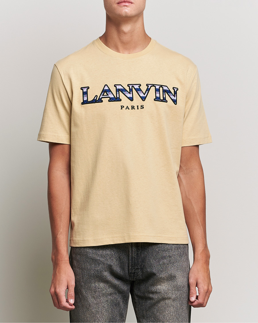 Herr | T-Shirts | Lanvin | Curb Logo T-Shirt Beige