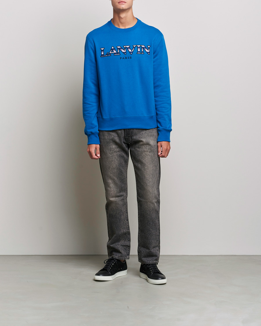 Herr | Tröjor | Lanvin | Curb Logo Sweatshirt Blue Ocean