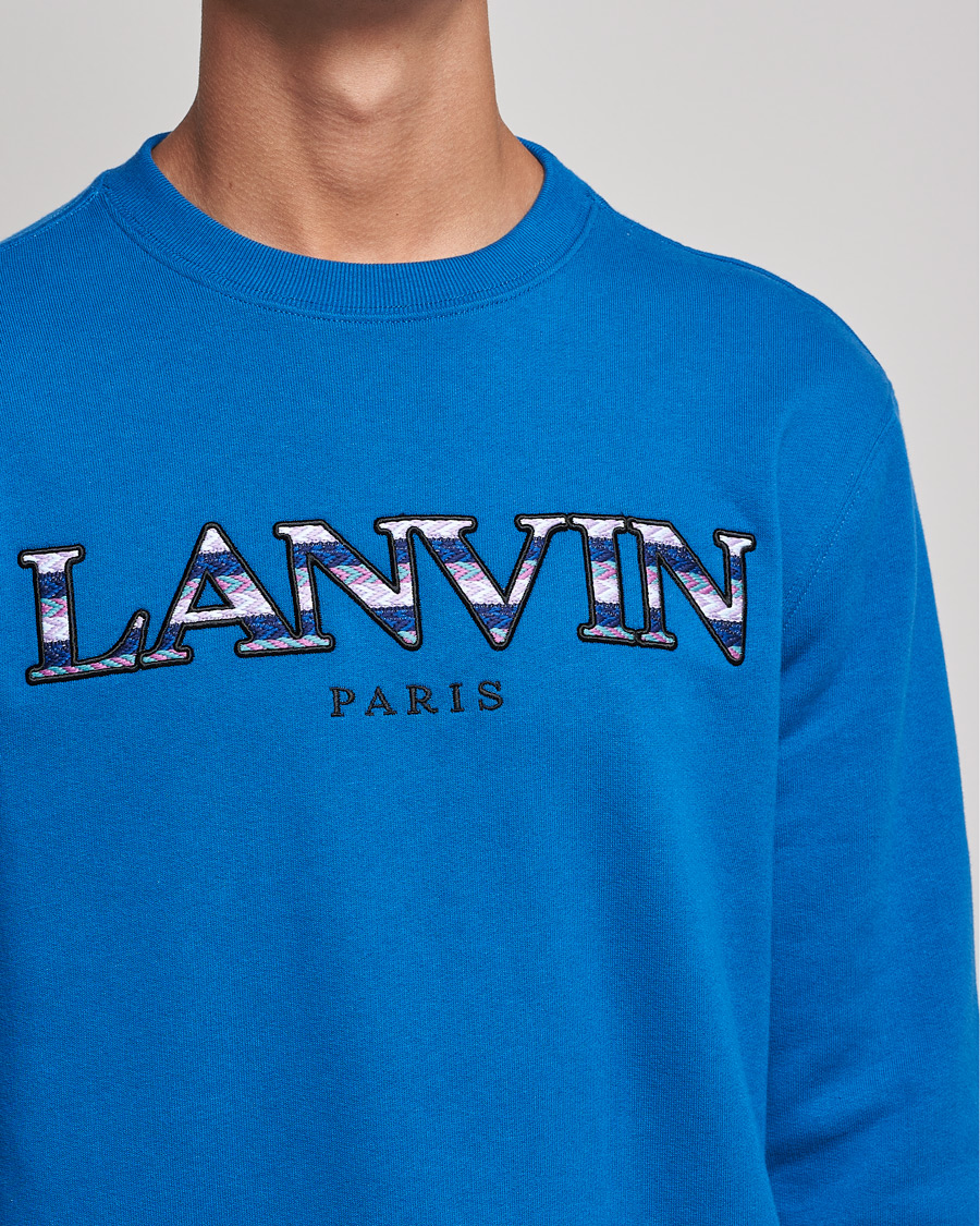 Herr | Tröjor | Lanvin | Curb Logo Sweatshirt Blue Ocean