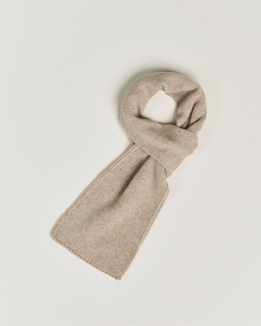 Piacenza Cashmere Short Loop Cashmere Scarf Light Beige