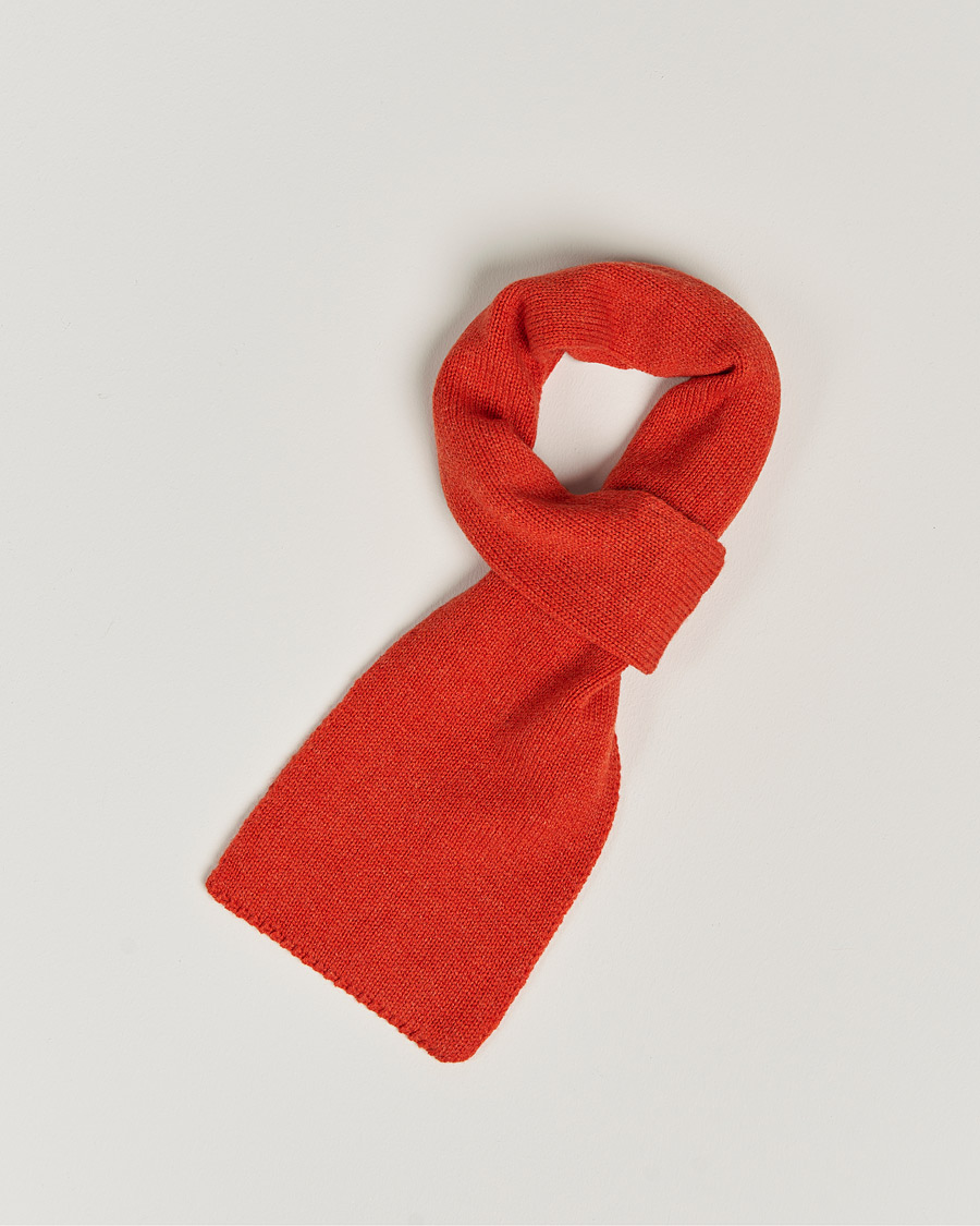 Herr | Piacenza Cashmere Short Loop Cashmere Scarf Orange | Piacenza Cashmere | Short Loop Cashmere Scarf Orange