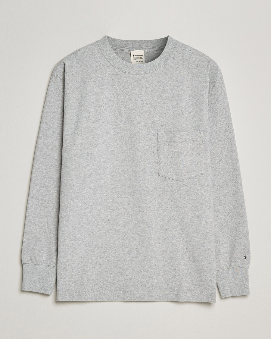 Herr | T-Shirts | Snow Peak | Recycled Cotton Heavy L/S T shirt Medium Grey