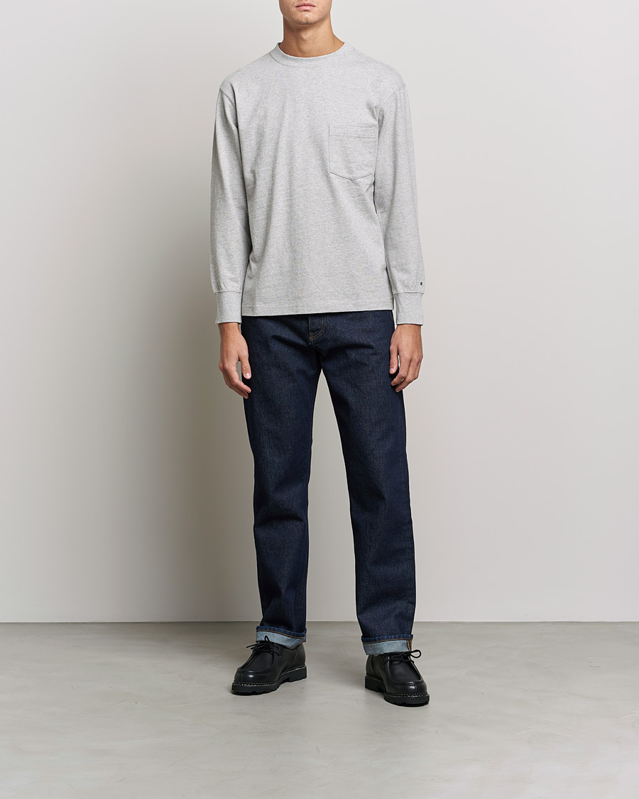 Herr | T-Shirts | Snow Peak | Recycled Cotton Heavy L/S T shirt Medium Grey