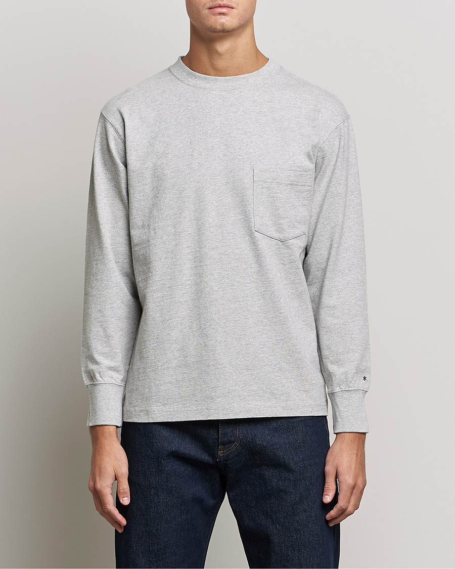 Herr | T-Shirts | Snow Peak | Recycled Cotton Heavy L/S T shirt Medium Grey