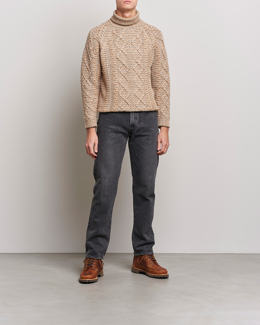 Herr | Tröjor | Snow Peak | Alpaca Mix Turtleneck Ecru