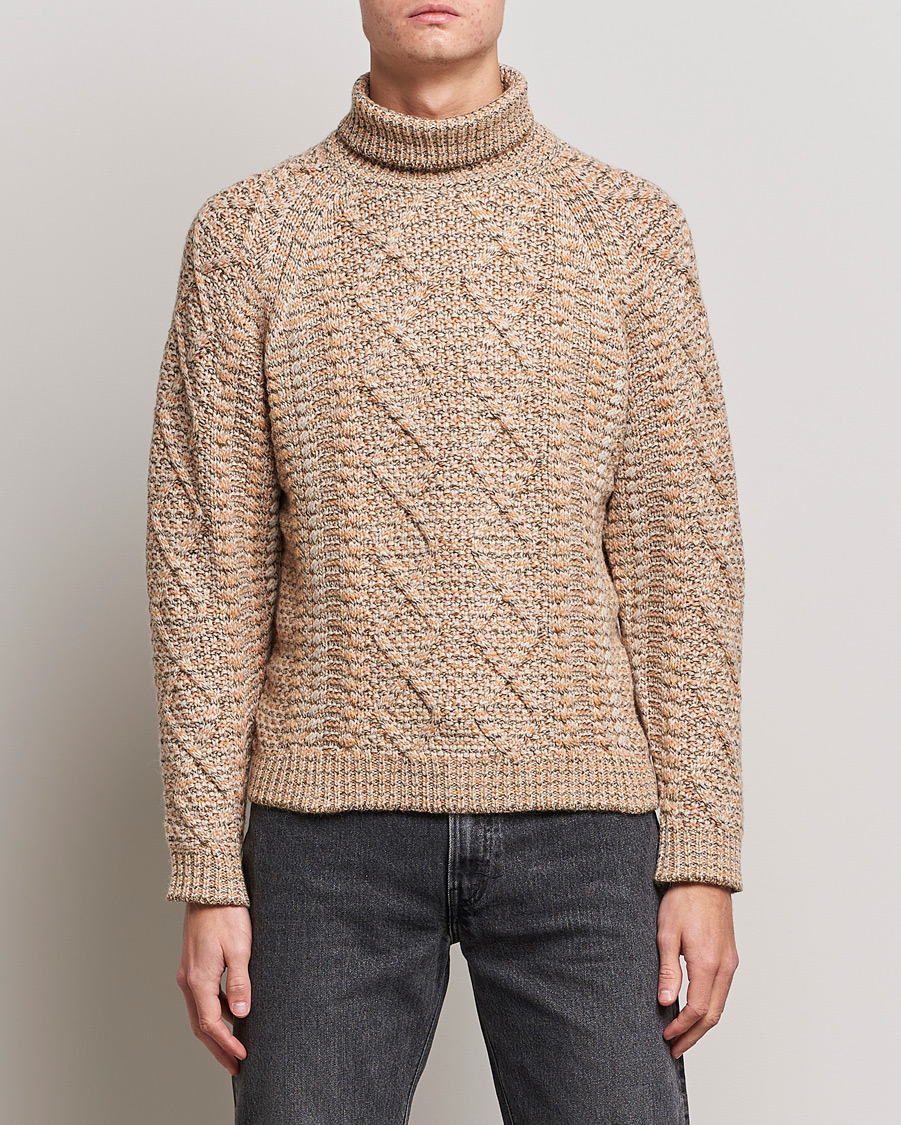 Herr | Tröjor | Snow Peak | Alpaca Mix Turtleneck Ecru