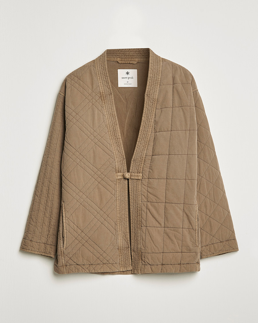 Herr | Tröjor | Snow Peak | Patchwork Quilted Noragi Jacket Brown