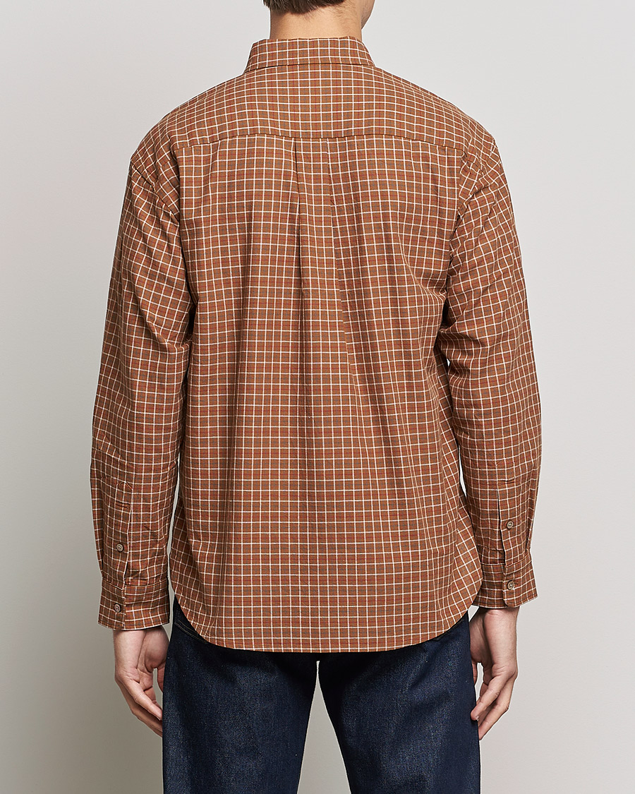 Herr | Skjortor | Snow Peak | Warm Cotton Button Down Shirt Brown Check