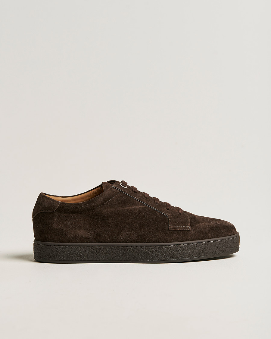 Herr | John Lobb Molton Soft Suede Sneaker Dark Brown Suede | John Lobb | Molton Soft Suede Sneaker Dark Brown Suede