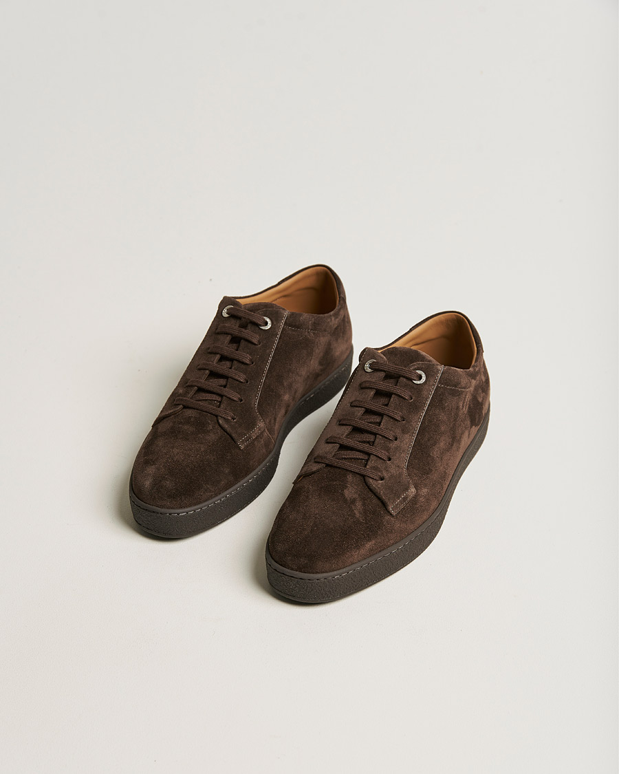 Herr | John Lobb Molton Soft Suede Sneaker Dark Brown Suede | John Lobb | Molton Soft Suede Sneaker Dark Brown Suede