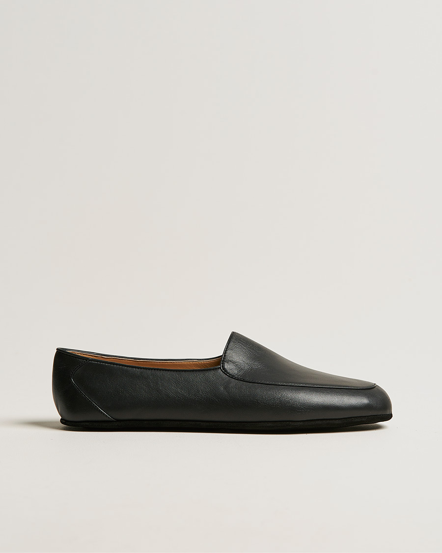 Herr | John Lobb Hampton Travel Slipper Black Lamb Leather | John Lobb | Hampton Travel Slipper Black Lamb Leather