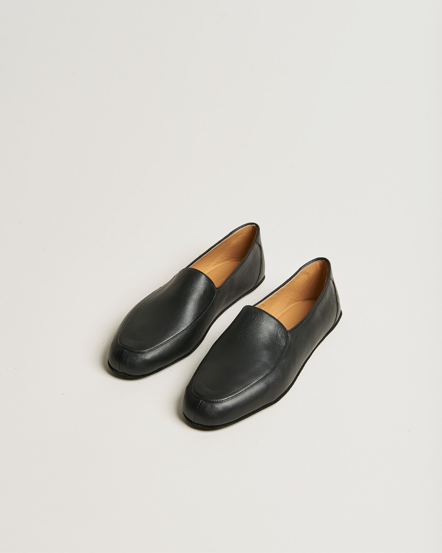 Herr | John Lobb Hampton Travel Slipper Black Lamb Leather | John Lobb | Hampton Travel Slipper Black Lamb Leather
