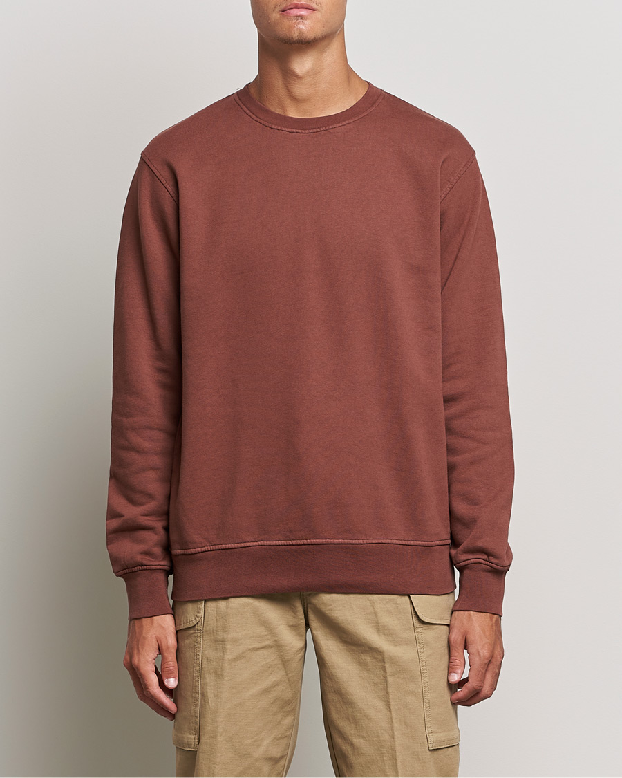 Herr | Tröjor | Colorful Standard | Classic Organic Crew Neck Sweat Cinnamon Brown