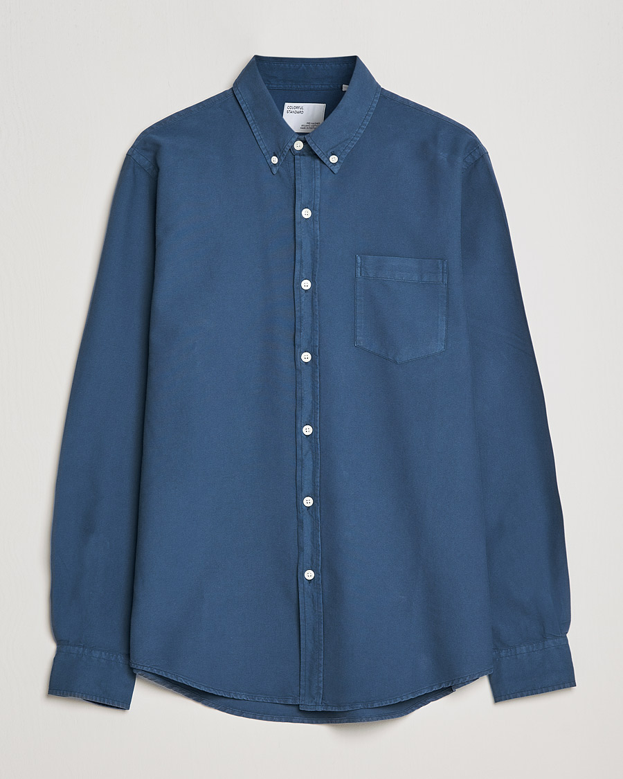 Herr | Oxfordskjortor | Colorful Standard | Classic Organic Oxford Button Down Shirt Petrol Blue