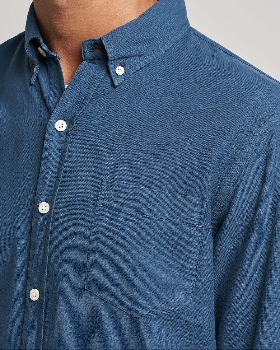 Herr | Skjortor | Colorful Standard | Classic Organic Oxford Button Down Shirt Petrol Blue