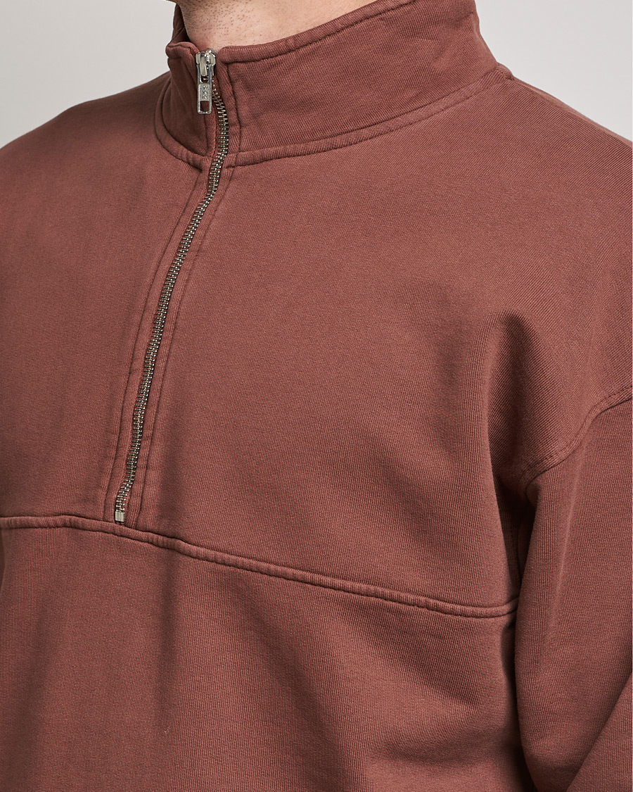 Herr | Tröjor | Colorful Standard | Classic Organic Half-Zip Cinnamon Brown