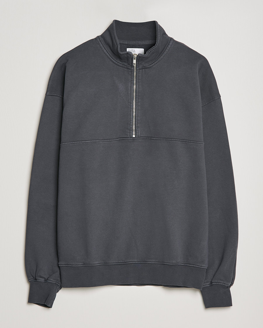 Herr | Tröjor | Colorful Standard | Classic Organic Half-Zip Lava Grey