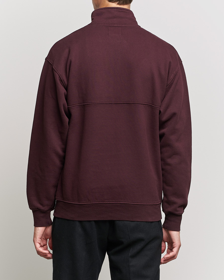 Herr | Tröjor | Colorful Standard | Classic Organic Half-Zip Oxblood Red