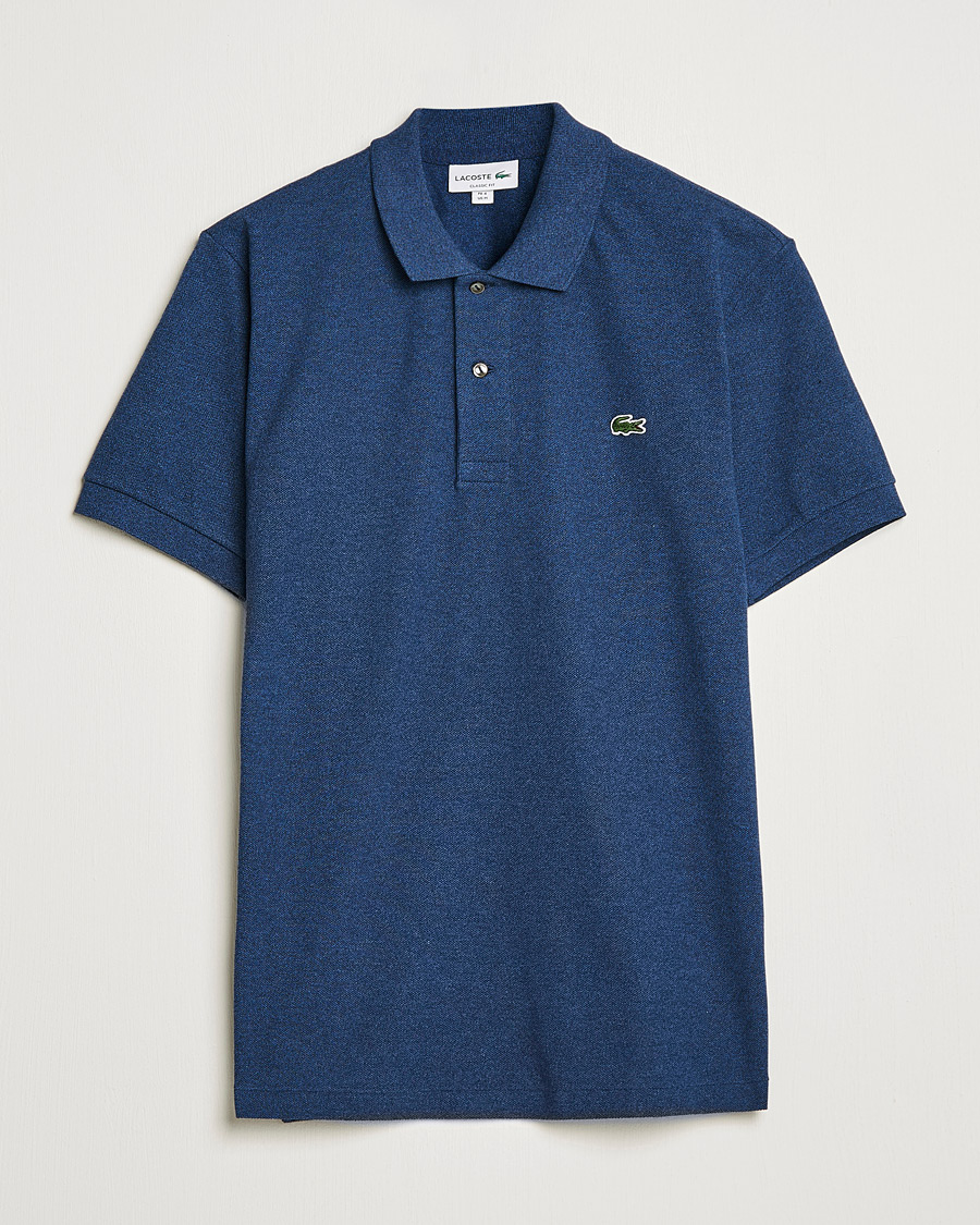 Herr | Pikéer | Lacoste | Original Polo Melange Piké Dark Indigo Blue