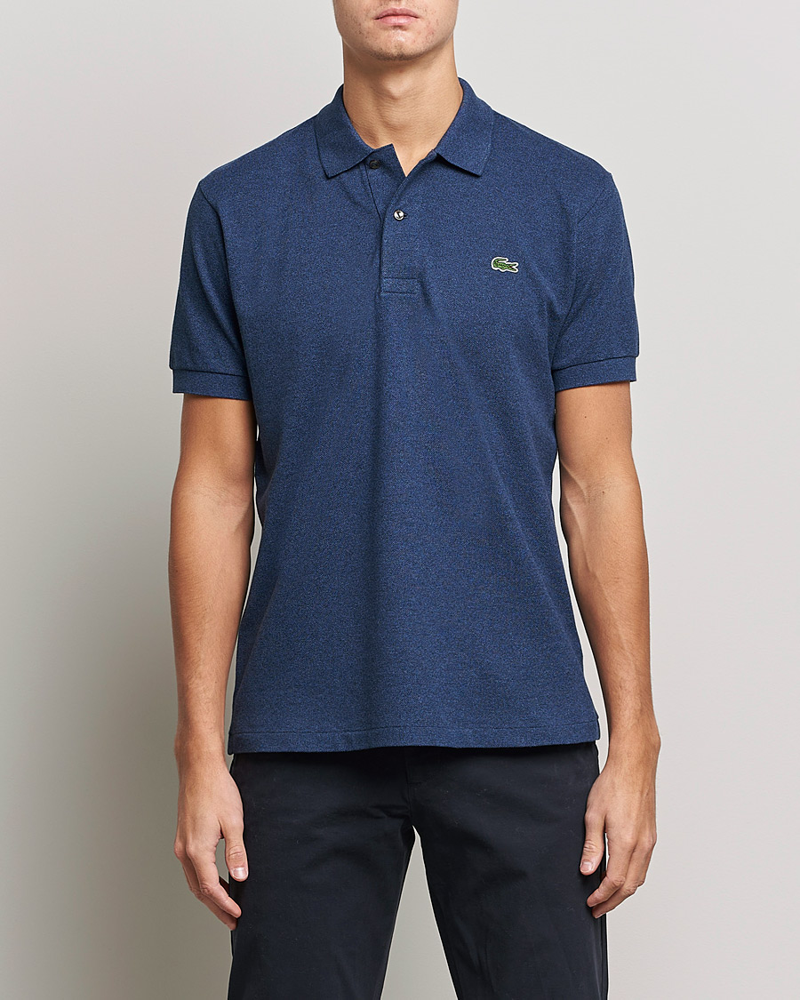 Herr | Pikéer | Lacoste | Original Polo Melange Piké Dark Indigo Blue