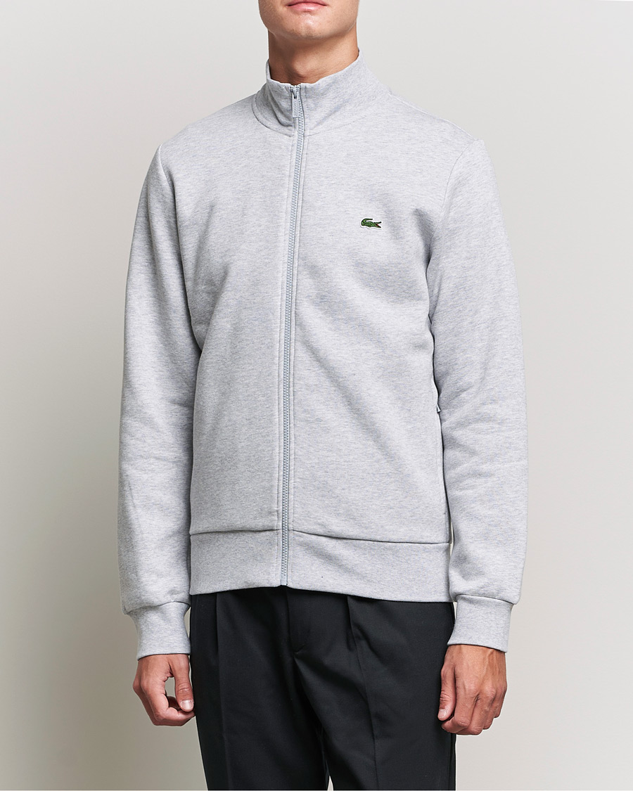 Herr | Full-zip | Lacoste | Full Zip Sweater Silver Chine
