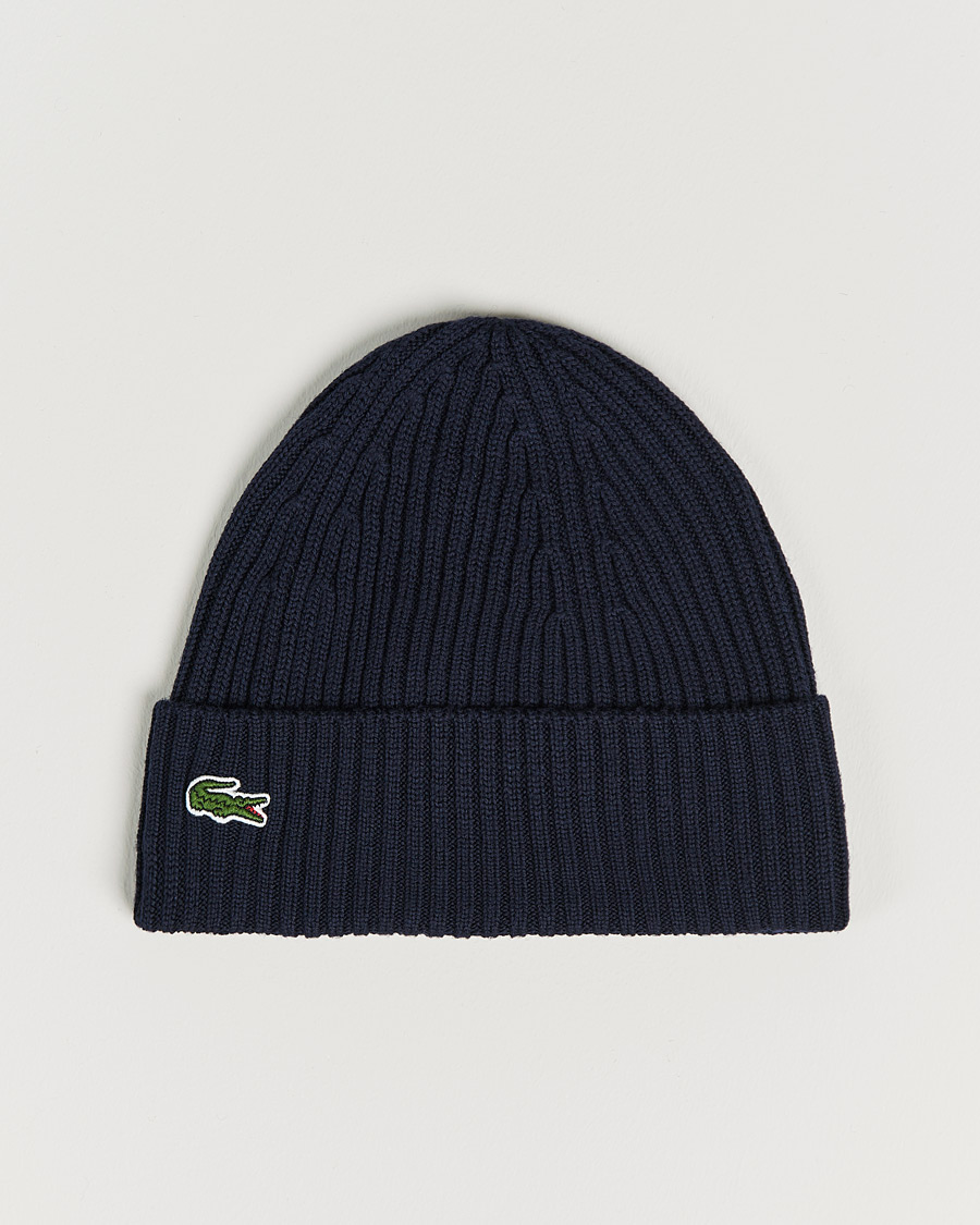 Herr | Lacoste Wool Knitted Beanie Navy | Lacoste | Wool Knitted Beanie Navy