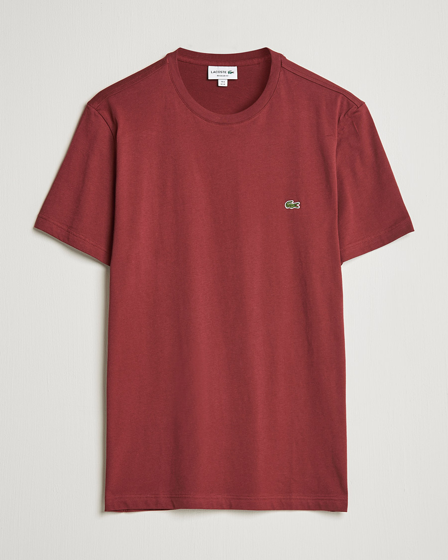 Herr | T-Shirts | Lacoste | Crew Neck Tee Cranberry