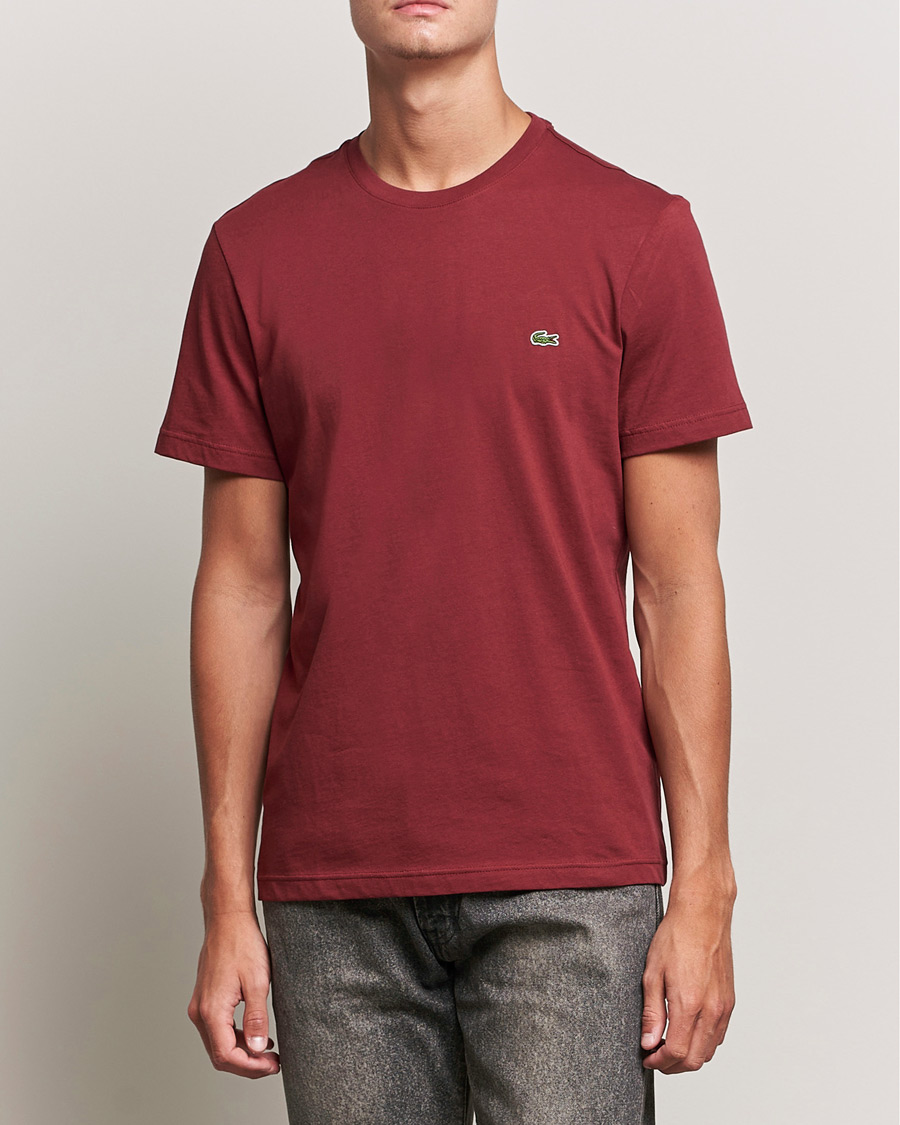 Herr | T-Shirts | Lacoste | Crew Neck Tee Cranberry