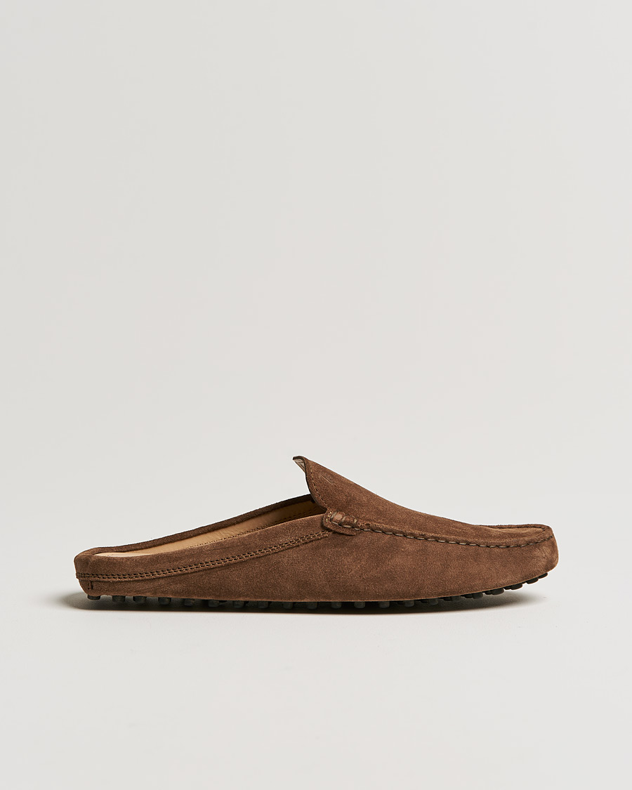 Herr | Tod's Gommino Slippers Dark Brown Suede | Tod's | Gommino Slippers Dark Brown Suede