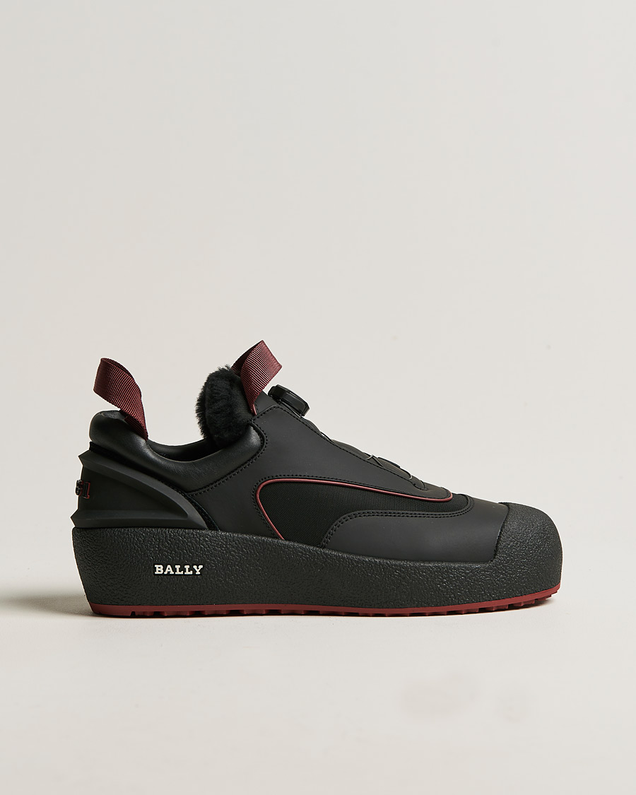 Herr | Bally Curtys Curling Sneaker Black/Heritage Red | Bally | Curtys Curling Sneaker Black/Heritage Red