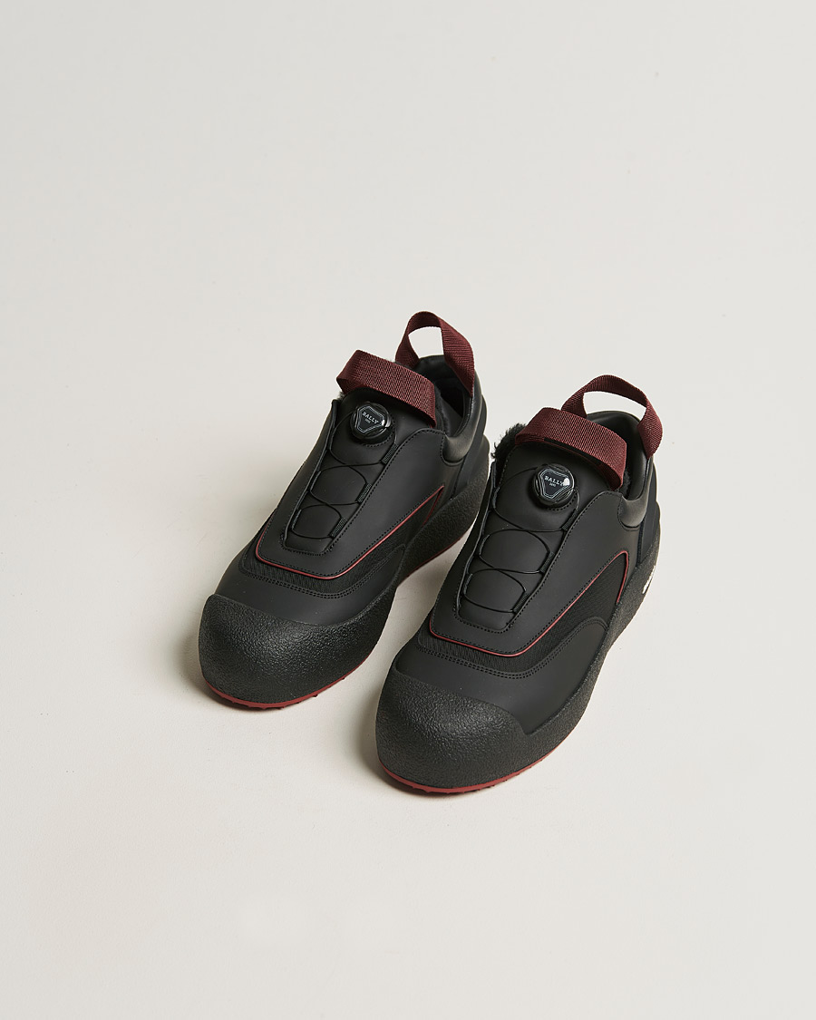 Herr | Bally Curtys Curling Sneaker Black/Heritage Red | Bally | Curtys Curling Sneaker Black/Heritage Red